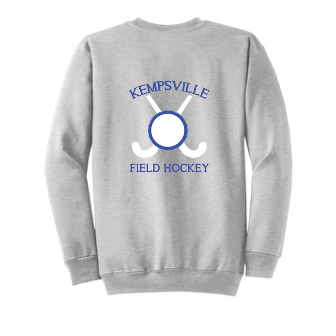 Fleece Crew Neck Sweatshirt / Ash Gray / Kempsville Field Hockey - Fidgety