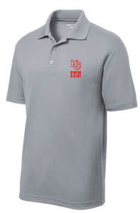 Racer Mesh Polo /Silver / Kempsville High School Swim & Dive Team