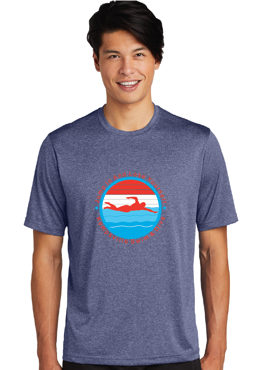 Heather Performance Tee / Heather Navy / Kempsville High School Swim & Dive Team