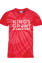 Youth Cyclone Vat-Dyed Pinwheel Short Sleeve T-Shirt / Red / Kings Grant Elementary