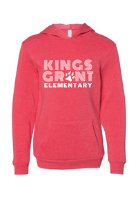 Youth Challenger Hooded Sweatshirt / Red / Kings Grant Elementary