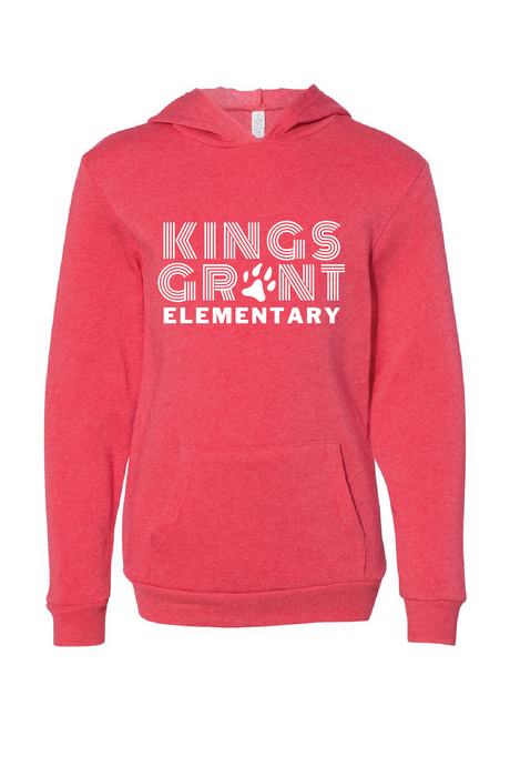 Youth Challenger Hooded Sweatshirt / Red / Kings Grant Elementary