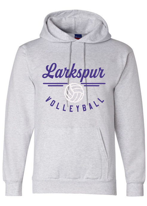 Fleece Hooded Sweatshirt (Youth & Adult) / Athletic Gray / Larkspur Volleyball