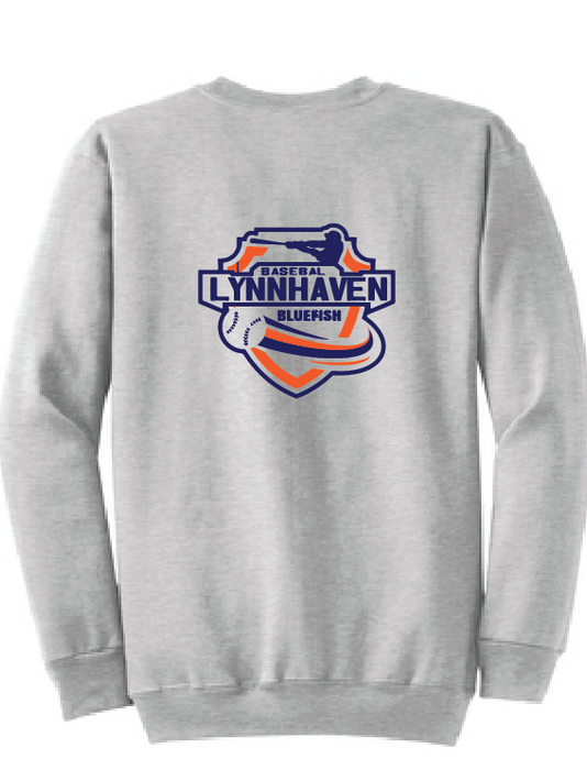 Fleece Crewneck Sweatshirt / Ash Grey / Lynnhaven Middle School Baseball