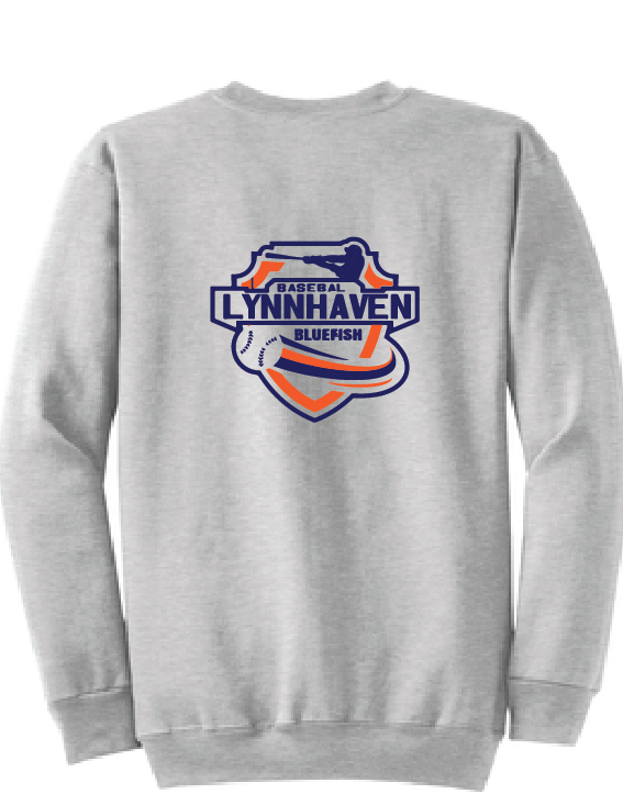 Fleece Crewneck Sweatshirt / Ash Grey / Lynnhaven Middle School Baseball