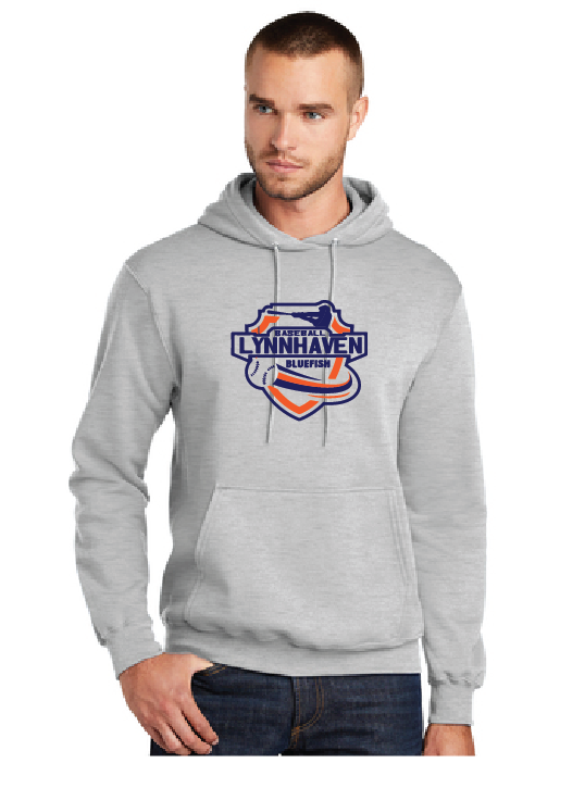 Fleece Hooded Sweatshirt / Ash Grey / Lynnhaven Middle School Baseball