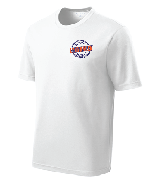 RacerMesh Performance Tee / White / Lynnhaven Middle School Baseball