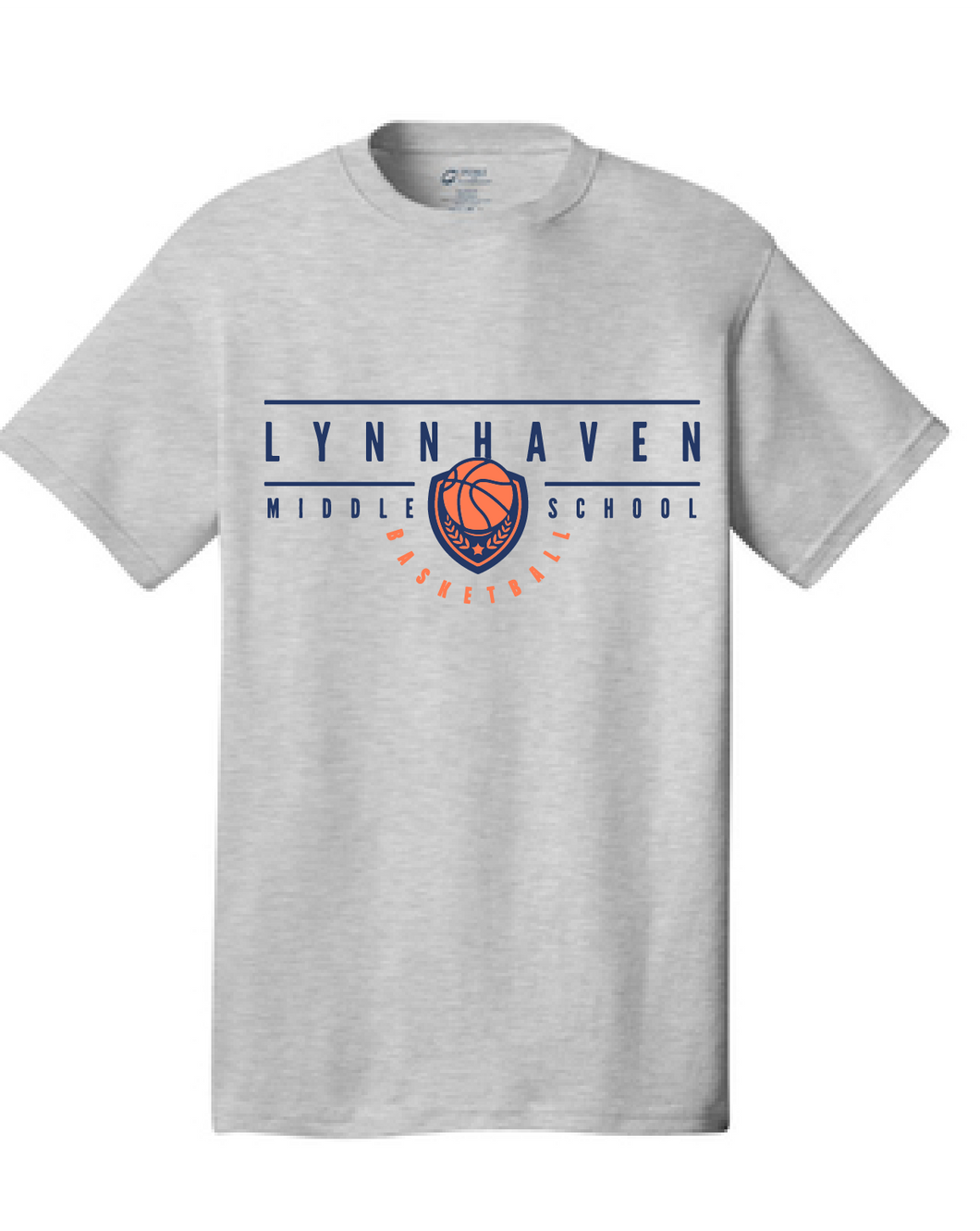 Cotton Tee / Ash / Lynnhaven Middle School Basketball