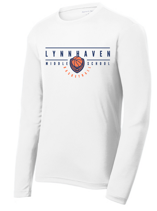 RacerMesh Long Sleeve Tee / White / Lynnhaven Middle School Boys Basketball