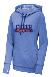 Performance Fleece Hooded Pullover / Heather Royal / Lynnhaven Middle Cheer