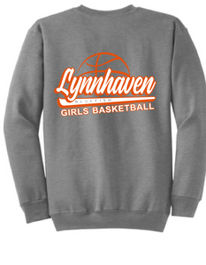 Fleece Crewneck Sweatshirt / Athletic Heather / Lynnhaven Middle School Girls Basketball