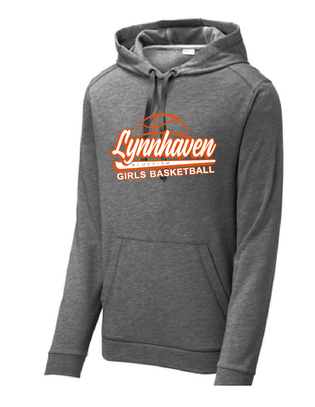 Tri-Blend Wicking Fleece Hooded Pullover / Graphite / Lynnhaven Middle Girls Basketball