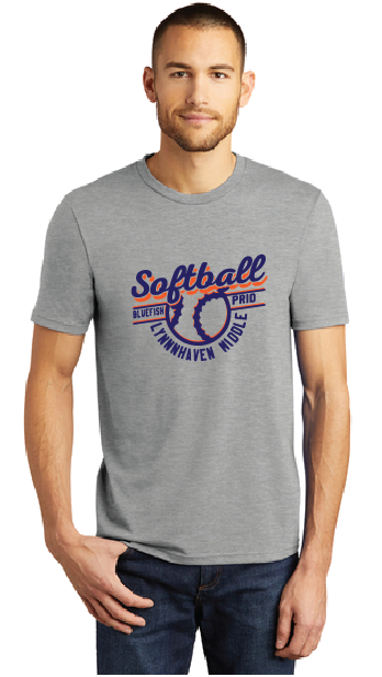 Softstyle Tee / Grey Frost / Lynnhaven Middle School Softball