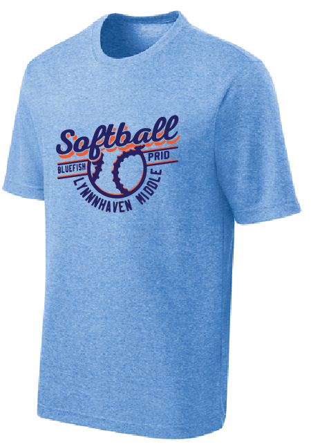 Performance Athletic Tee / Royal Frost / Lynnhaven Middle School Softball