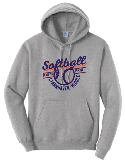 Fleece Hooded Sweatshirt / Ash Gray / Lynnhaven Softball