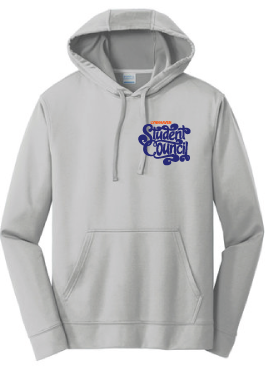 Performance Fleece Pullover Hooded Sweatshirt (Youth & Adult) / Silver / LMS Student Council