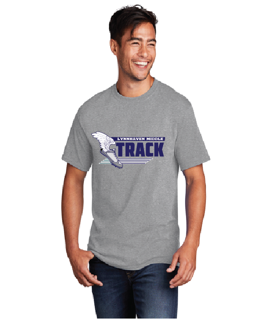 Cotton Tee / Athletic Heather / Lynnhaven Middle School Track