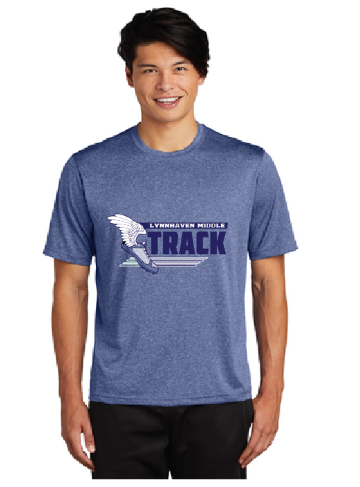 Performance Athletic Tee / Heather Navy / Lynnhaven Middle School Track