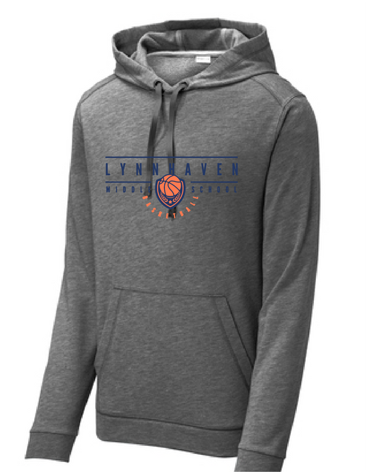 Tri-Blend Wicking Fleece Hooded Pullover / True Royal Heather / Lynnhaven Middle Boys Basketball