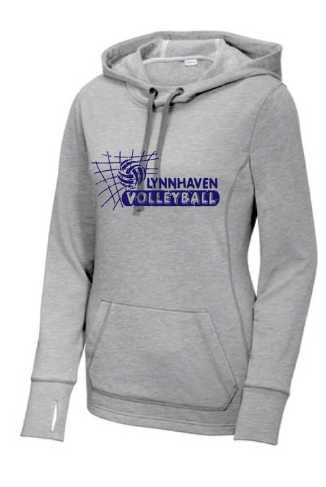 Ladies Tri-Blend Performance Hoody/ Light Grey Heather / Lynnhaven Middle Volleyball