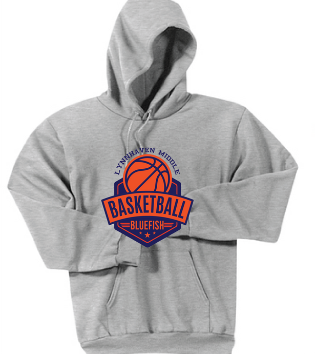 Hooded Sweatshirt / Ash Gray / Lynnhaven Basketball - Fidgety