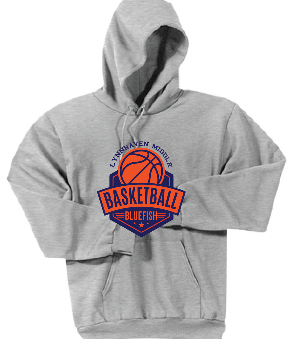 Hooded Sweatshirt / Ash Gray / Lynnhaven Basketball - Fidgety