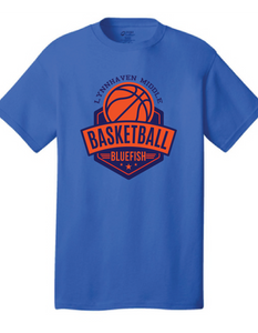 Short Sleeve T-Shirt  /  Blue / Lynnhaven Basketball - Fidgety