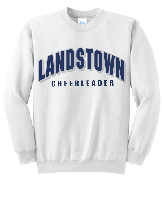Crewneck Fleece Sweatshirt / White / Landstown High Cheer