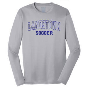 Long Sleeve Performance Tee / Silver / Landstown High School Soccer