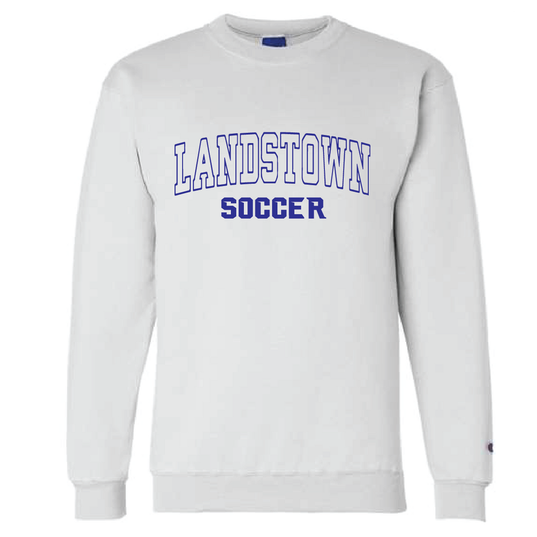 Champion Crewneck Sweatshirt / White / Landstown High School Soccer