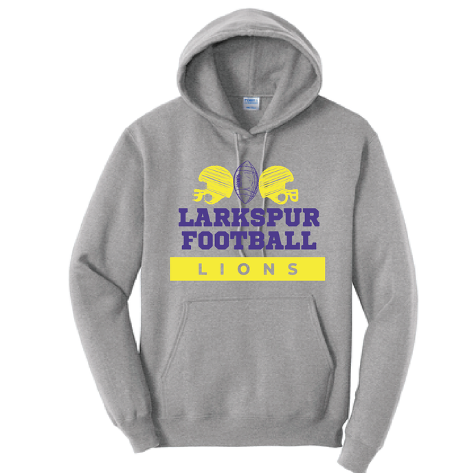 Fleece Hooded Sweatshirt / Athletic Heather / Larkspur Football
