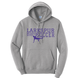Fleece Hooded Sweatshirt / Ash Gray / Larkspur Middle Boys Soccer