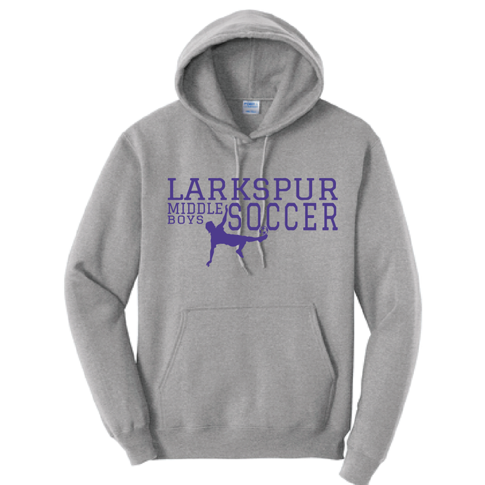 Fleece Hooded Sweatshirt / Ash Gray / Larkspur Middle Boys Soccer
