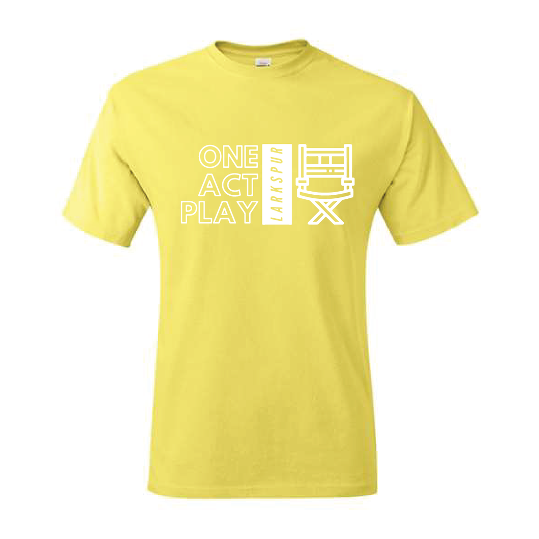 Short Sleeve Cotton T-Shirt / Yellow / Larkspur One Act Play