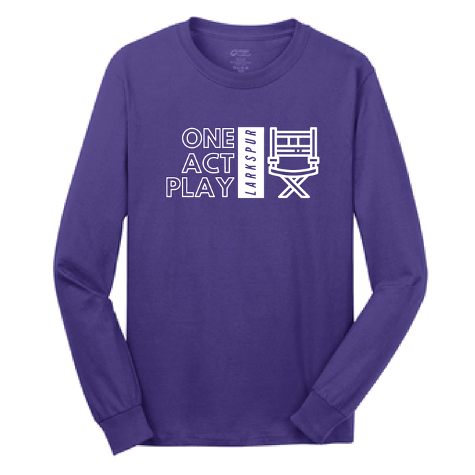 Long Sleeve Cotton T-Shirt / Purple / Larkspur One Act Play