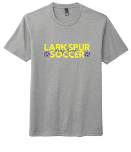Triblend Short Sleeve Shirt / Heather Gray / Larkspur Soccer