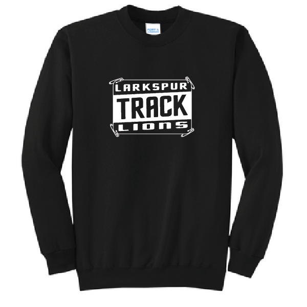 Fleece Crewneck Sweatshirt / Black / Larkspur Middle Track