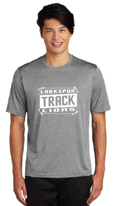 Heather Contender Performance Tee / Athletic Grey / Larkspur Middle Track
