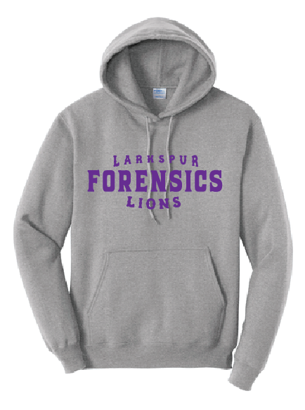 Fleece Hooded Sweatshirt / Athletic Heather / Larkspur Middle Forensics