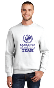 Fleece Crewneck Sweatshirt / White / Larkspur Middle School Debate Team