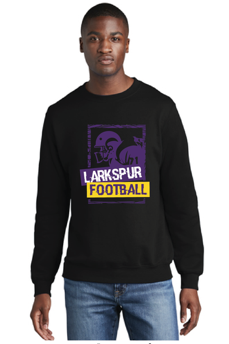 Core Fleece Crewneck Sweatshirt / Black / Larkspur Middle School Football