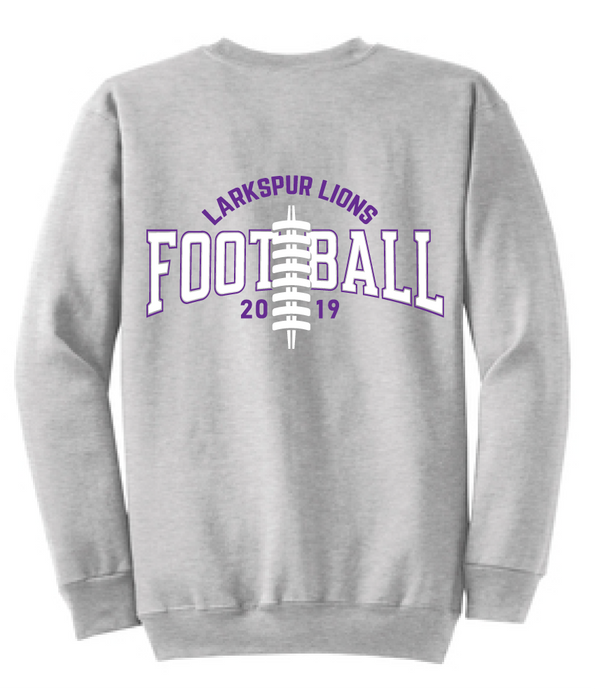 Crew neck Sweatshirt / Athletic Gray  / Larkspur Football - Fidgety