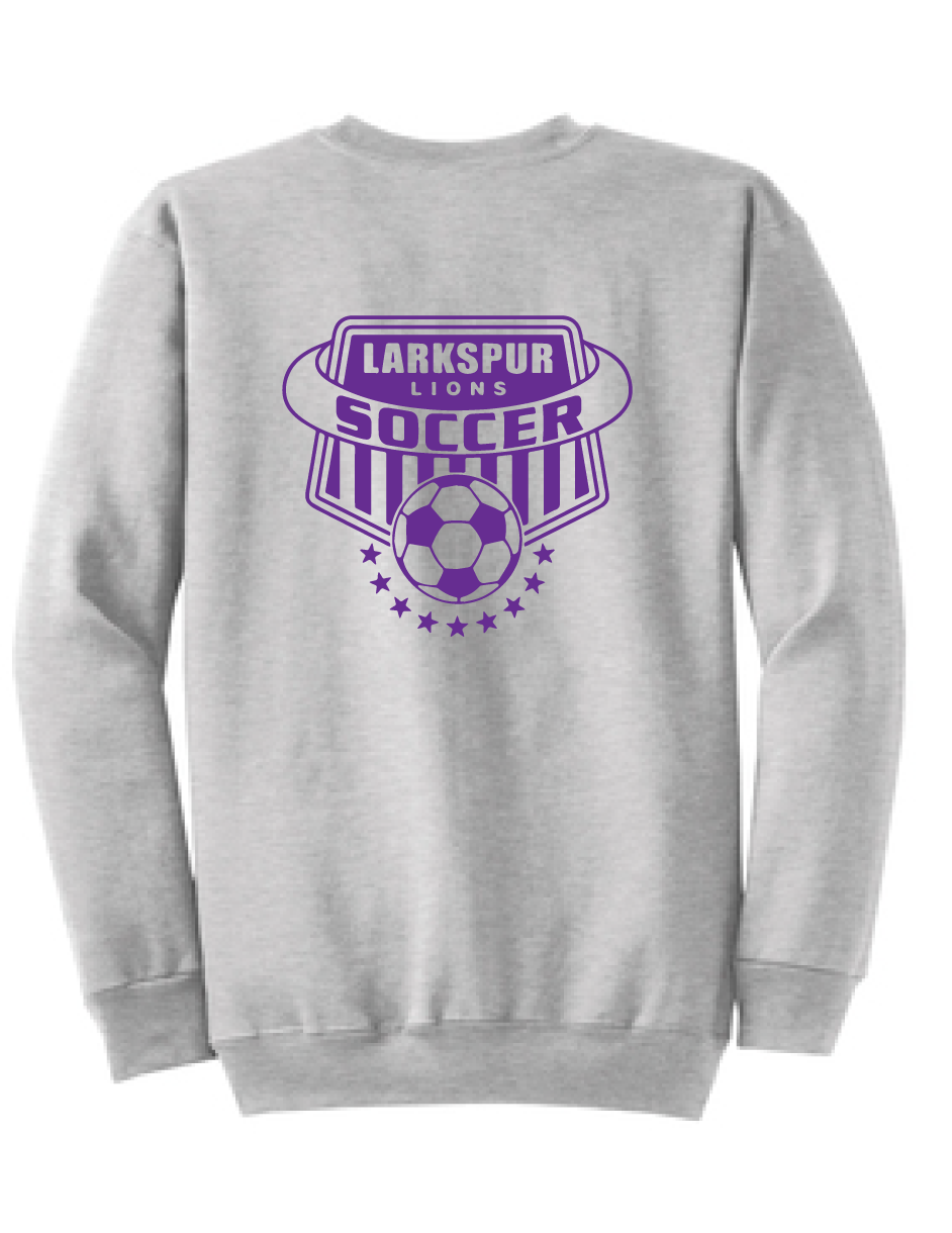 Crew neck Sweatshirt / Athletic Gray  / Larkspur Boys Soccer - Fidgety