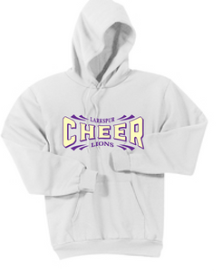 Core Fleece Hooded Sweatshirt (Youth & Adult) / White / Larkspur Cheer - Fidgety