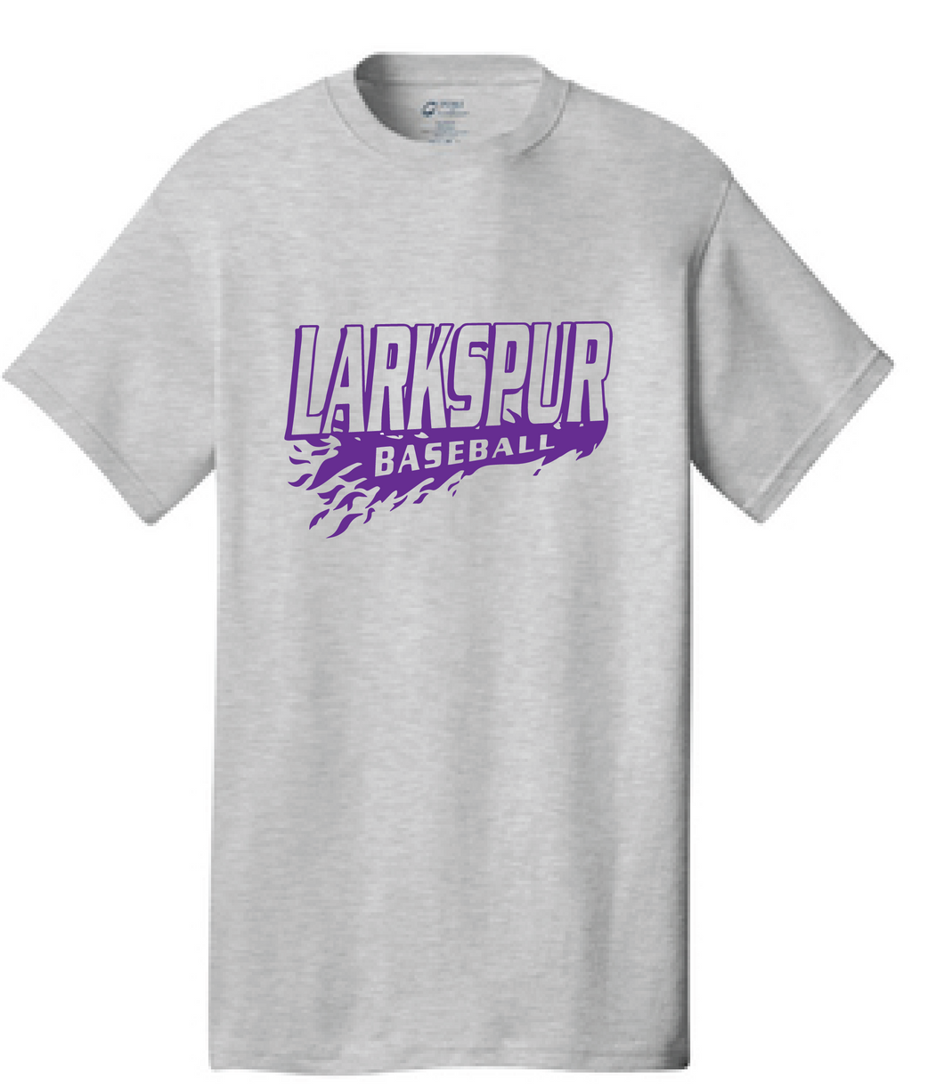 Short Sleeve T-Shirt / Ash Gray / Larkspur Baseball - Fidgety