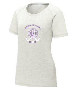 Tri-Blend Scoop Neck T-shirt/  Light Grey Heather / Larkspur Field Hockey - Fidgety