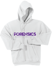 Fleece Hooded Sweatshirt / White / Larkspur Forensics - Fidgety