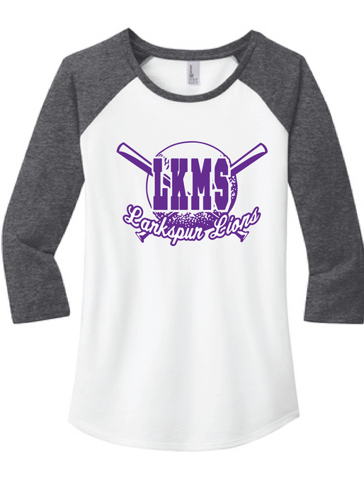 Baseball T-Shirt / White & Grey / Larkspur Softball - Fidgety