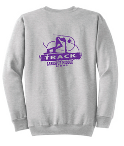 Crew Neck Sweatshirt / Ash Gray / Larkspur Track - Fidgety