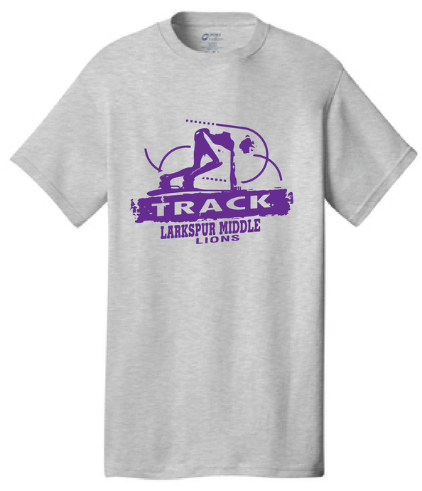 Short Sleeve T-Shirt / Ash Gray / Larkspur Track - Fidgety